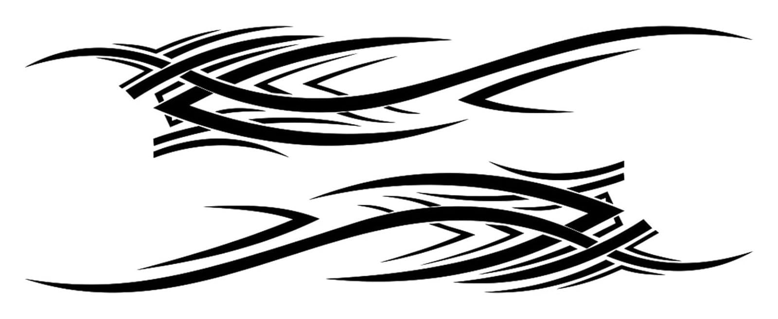2Pcs Auto Side Body Vinyl Stickers, Universal Vehicle Styling Exterior Modification Accessories