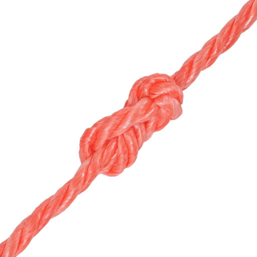 vidaXL Polypropylenseil 10 mm 100 m Orange Flechtleine Tauwerk PP Seil Schnur