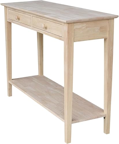 Miniatura 5 de IC International Concepts, Spencer Servidor de madera maciza real, madera de parawood resistente, 48 pulgadas de ancho x 17 pulgadas de profundidad