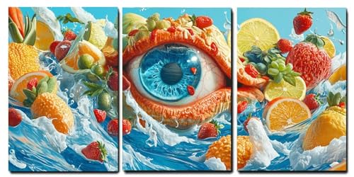 Tableaux Moderne Abstrait pour décorer un salon élégant avec une toile œil