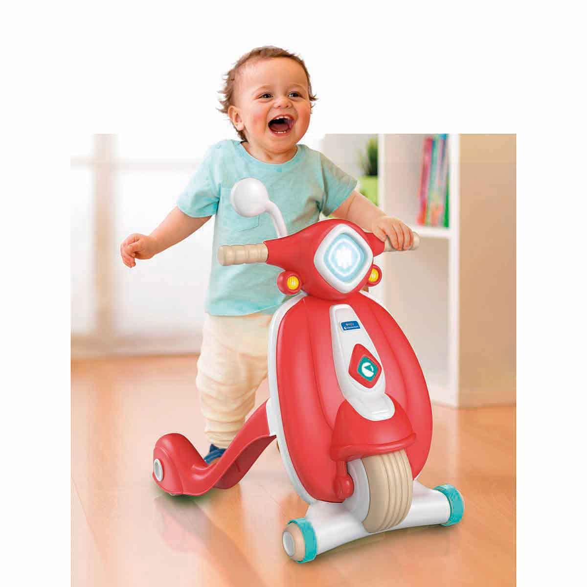 Baby Clementoni - Il Mio Primo Scooter, Moto Bambini Spingibile 10+ Mesi, Gioco Prima Infanzia Made in Italy, Linea Play For Future, Supporta nei Primi Passi e nello Sviluppo Psicomotorio, 17403