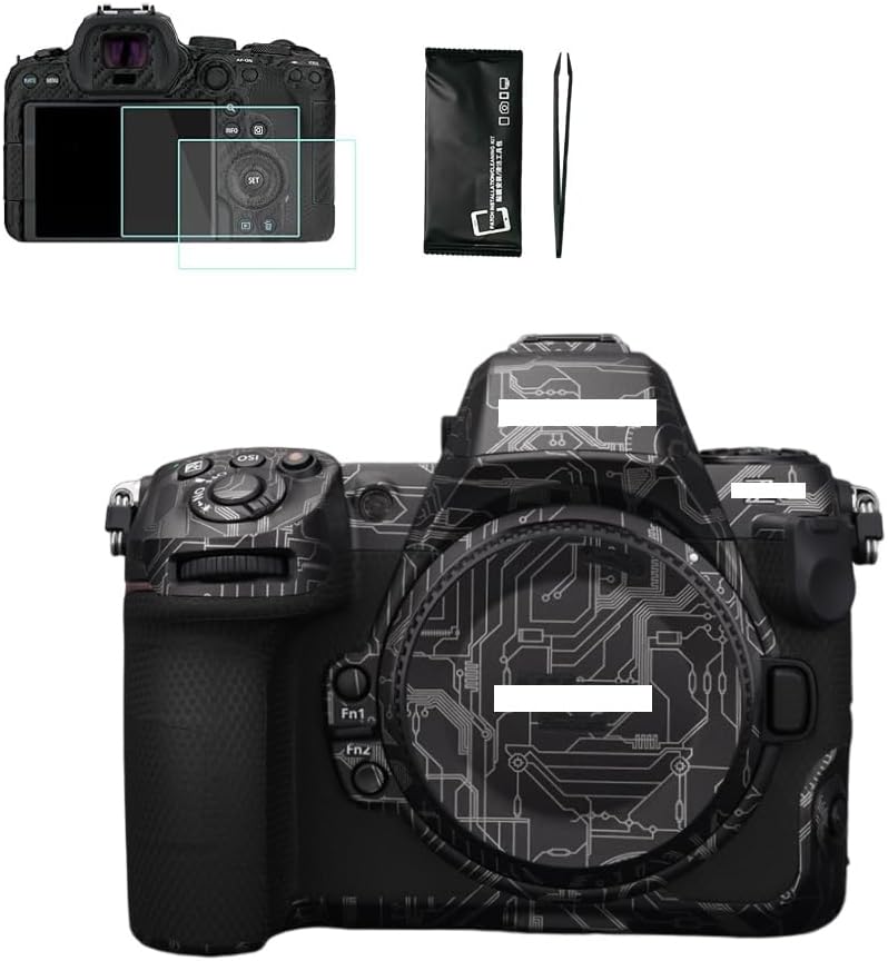 Camera Body Protective Film for Nikon Z8， Anti-Scratch Camera Skin Sticker include 2pcs Z8 screen protector and tools (Circuit Titanium)