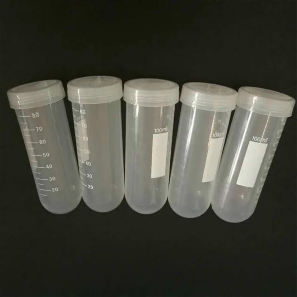 Instrumentos y Equipos de Laboratorio Tubo de centrífuga de plástico redondo con tapa de rosca, 100 ml, 50 unidades/lote