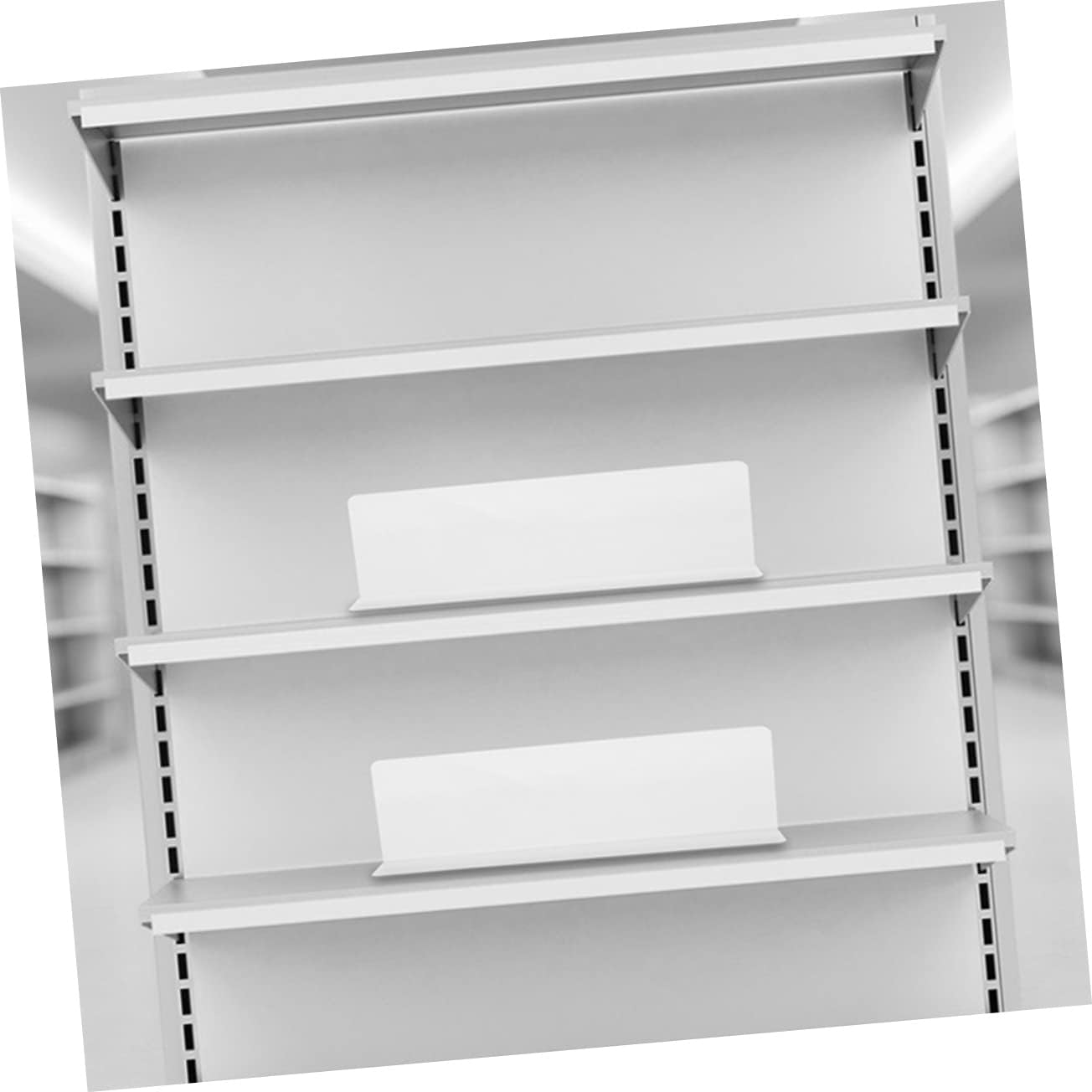 20Pcs Plastic Shelf Dividers Shelf Separators for Supermarket Cabinets Shaped Organizers for Closet Kitchen and Pantry Storage