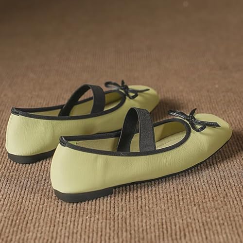 INEELUYI Women's Square Toe Buckle Mary Jane Flats Shoes Vintage Style Dress Ballet Flats for Walking4