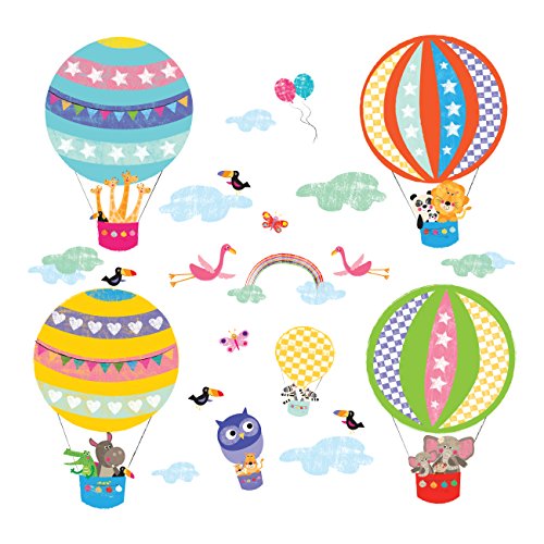 Vinilo Decorativo Infantil Globo Aerostático DECOWALL DS-8020 miniatura 1