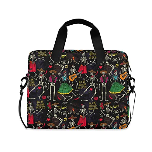 Bolsa de hombro para portátil 15.6" GAIREG de calaveras y flores para oficina
