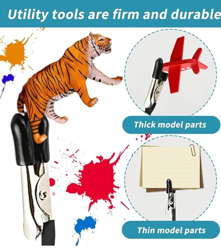Dritte Hand Löten, Modellbau Farben Standfuß,12 Stück Flexibler Löthilfe mit Krokodilklemmen und Magnetischem Sockel, Rutschfestem Design und Einstellbar für Löthilfe, Platinenhalter