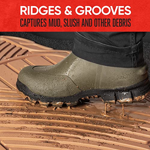 Image of Motor Trend FlexTough Performance All Weather Rubber Car Floor Mats with Cargo Liner - Full Set Front & Rear Floor Mats for Cars Truck SUV, Automotive Floor Mats (Beige)