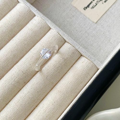 Planet Spinning Ring S925 Sterling Silver Fashion Planet Spinning Ring for Women Anxiety Relief Spinning Rotate Ring Jewelry Gifts for Women Shining Cubic Zirconia Ring4