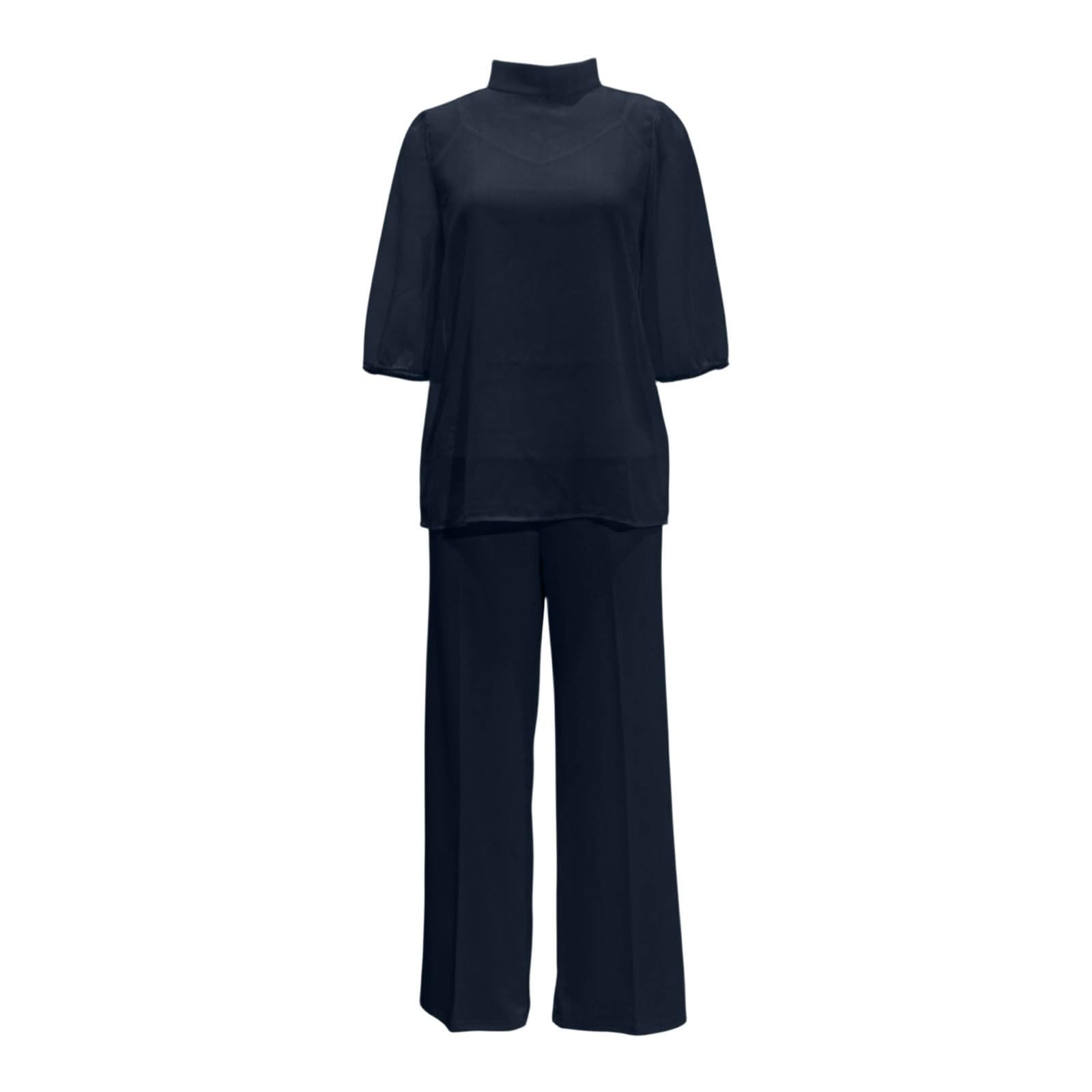 Ensemble Trois pièces Tendance été imprimé Manches Courtes Jambes Larges, Pantalon et Jupe Amincissants