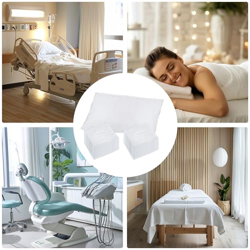 disposable pillow case coverspack of 100bulk pillow cases for medical hospital travelpaper pillow cases disposable 21 width x 30length white