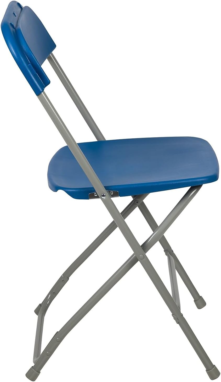 Flash Furniture Hercules Series Plastic Folding Chair - Blue - 650LB Weight Capacity Comfortable Event Chair - Lightweight Folding Chair
