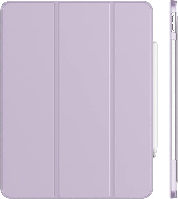 JETech Case for iPad Pro 12.9-Inch (6th/5th Generation, 2022/2021 Model), Slim Stand Hard Back Shell Smart Cover with Auto Wake/Sleep (Light Purple)