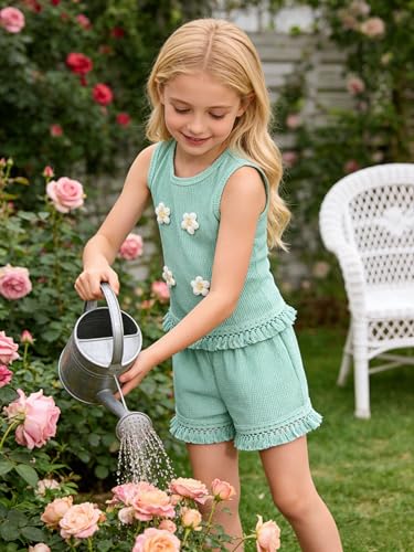 Image of Kids Toddler Girl Summer Clothes Letter Printed T-Shirt Top＋ Floral Skirt 2pcs Girl's Skirt Set