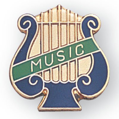 SHOP AWARDS AND GIFTS Chorus Music Lyre Enamel Lapel Pins for Students