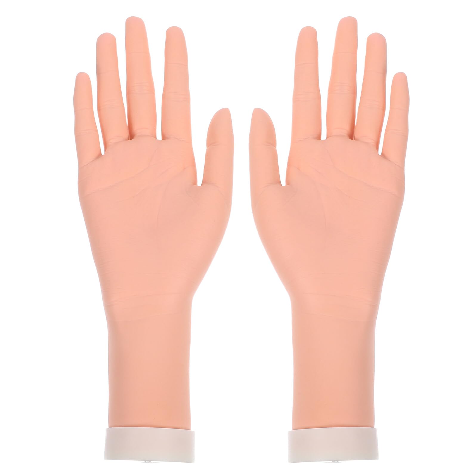 BESTYASH Manichino di Mano Femminile Flessibile in Gomma Morbida e Resina, Set 2 Pezzi, per Esporre Braccialetti da Tavolo e Pratica Nail Art