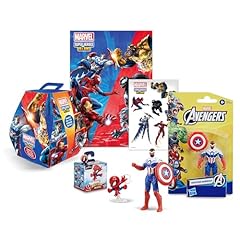 Idea Regalo - Hasbro Sorpresovo 2025 - Uovo con sorprese Marvel, Include Due Personaggi, Un Foglio di Adesivi e Un Poster a Tema Marvel, dai 4 Anni in su