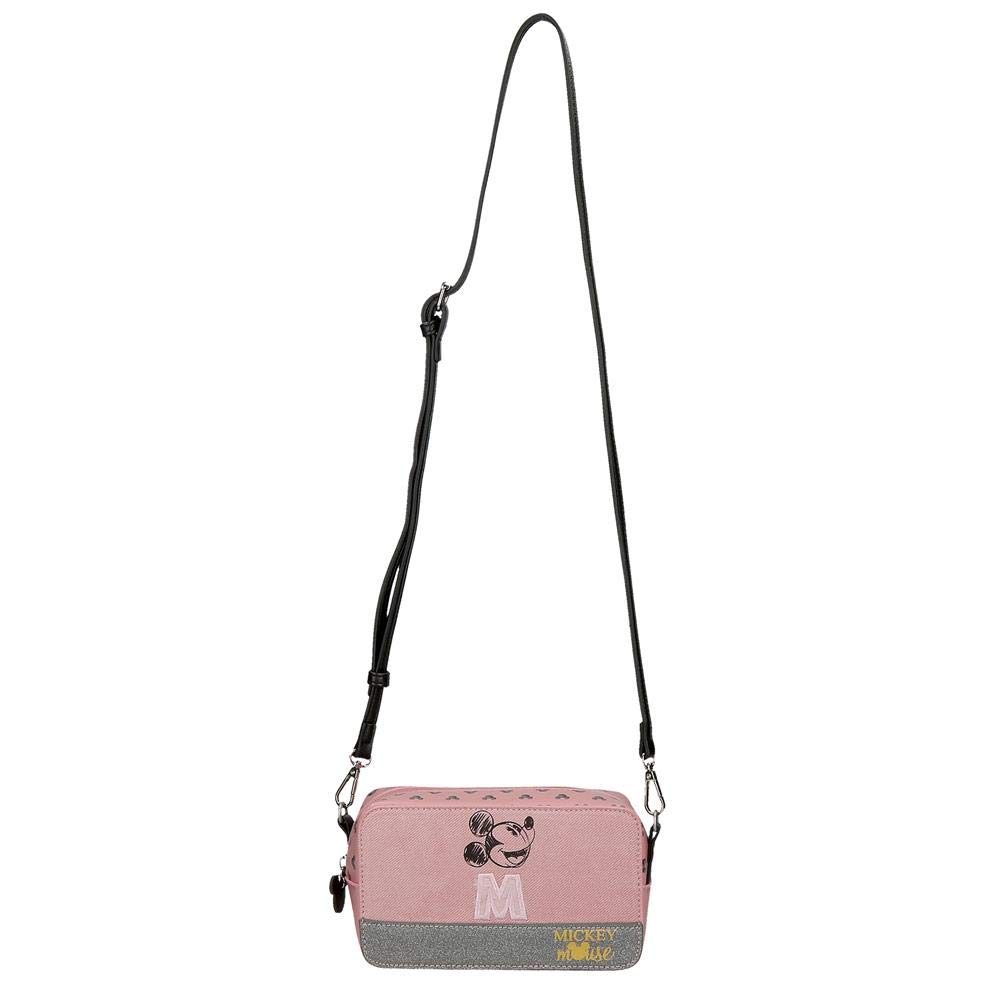 Disney Mickey The Blogger Tracolla Rosa 19,5x11,5x7,5 cms PVC e poliestere