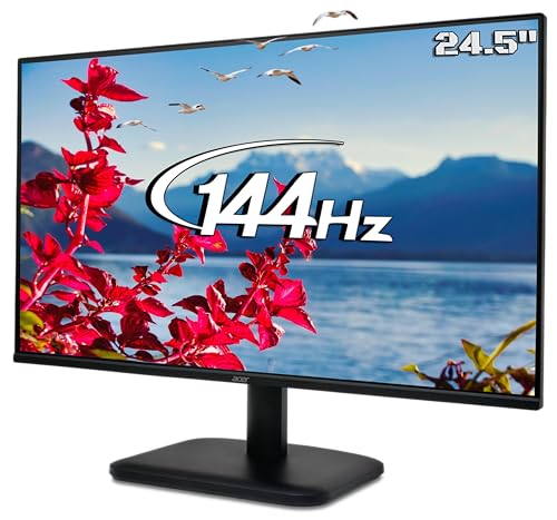 Acer EK251Q P6 24.5 Inch Full HD IPS LED Monitor | 144Hz Refresh Rate | 1ms VRB | AMD FreeSync | ZeroFrame Design | sRGB 99% | Flicker-Less & BlueLigh