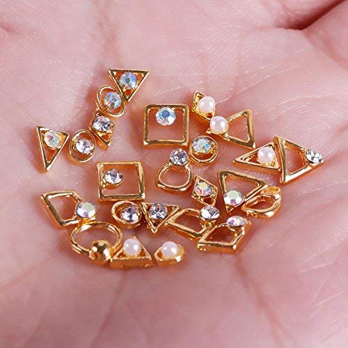 Ownsig 24pcs 3D Nail Art Decorations Kit Nail DIY Tip Set (Simple)