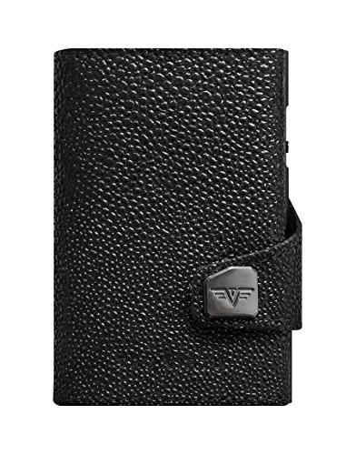 TRU VIRTU Wallet Click & Slide Leather (Sting Ray Black)