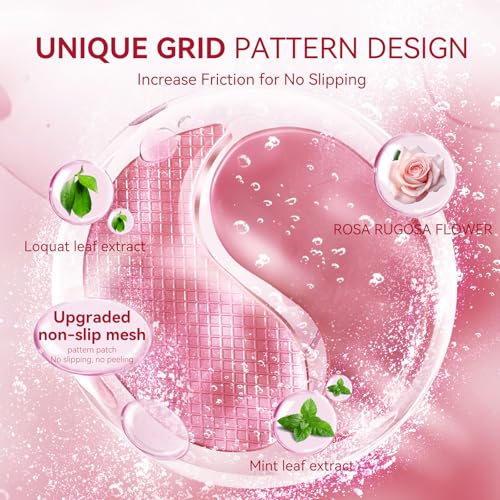 Under Eye Mask for Puffy Eyes & Dark Circles – BREYLEE Rose Eye Mask – 60 Pcs Eye Patches with Caffeine & Collagen – Reduce Wrinkles & Fine Lines – Best Undereye Patch Treatment - Image 3