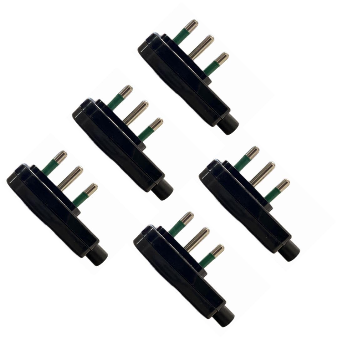 gloca Set 5 Spine Piatte Salvaspazio 16A Colore Nero Standard Italiano 250V