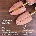FootFitter Men’s Cedar Sneaker & Boot Trees, Adjustable Split Toe Shaper - Image 4
