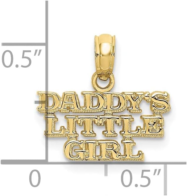 FJC Finejewelers 10 kt Yellow Gold DADDYS LITTLE GIRL Charm 11 x 15 mm