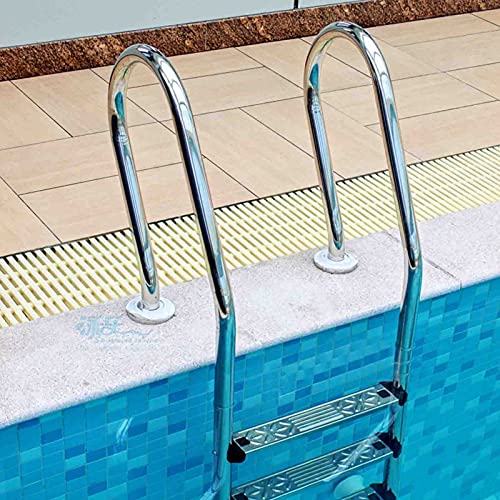 Escalera para piscina de acero inoxidable con 3 peldaños antideslizantes miniatura 1