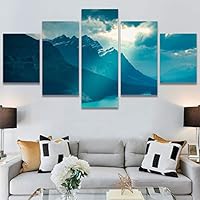 SIGNWIN 5 Panel Canvas Wall Art Calming Waters for Home Decorations Ready to Hang - 60