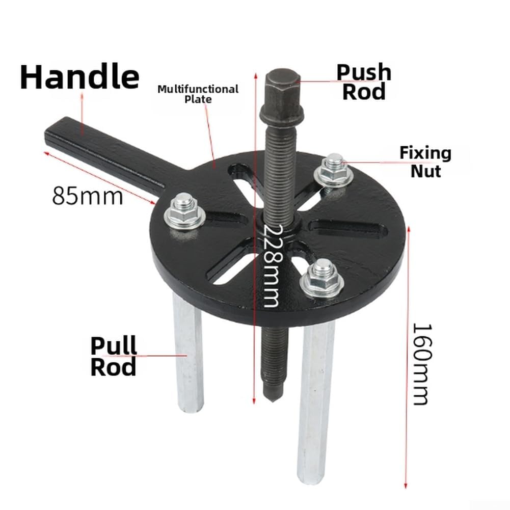 Kit professionale di 6 estrattori per cuscinetti, in acciaio forgiato, 3 ganasce DL1-DL6, per misure 6005-6310, strumenti di rimozione resistenti con custodia per il trasporto (acciaio