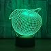 Produktbild Led Nachtlicht für Kinder Obst Apple 3D Illusionslampe für Raumdekor 16 Farbwechsel mit Fernbedienung Touch-Schalter Spielzeug Geschenke für Jungen Mädchen Geburtstagsgeschenk