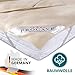 Produktbild PROCAVE Matratzen-Auflage aus 100% Baumwolle, Natur-Matratzenschoner atmungsaktiv, hochwertige Moltonauflage als Matratzenschutz, Premium Qualität Made in Germany 160x200 cm