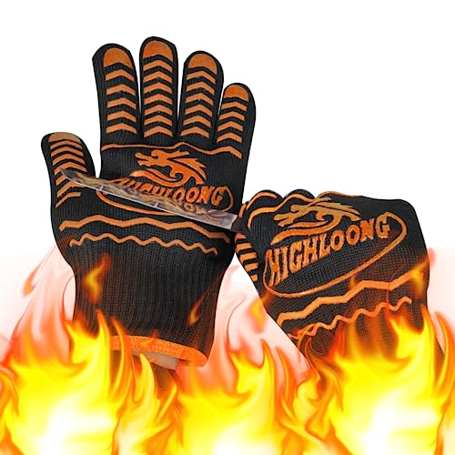 Image of BBQ Gloves, Oven Gloves Original 2 Pack1472℉ Extreme Heat Resistant, Grilling Gloves Silicone Non-Slip Oven Mitts, Kitchen Gloves for BBQ, Grilling, Cooking, Baking