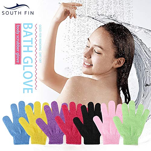 yeacher luva de banho chuveiro esfoliante corporal esfoliante de nylon luva de remoção de pele morta