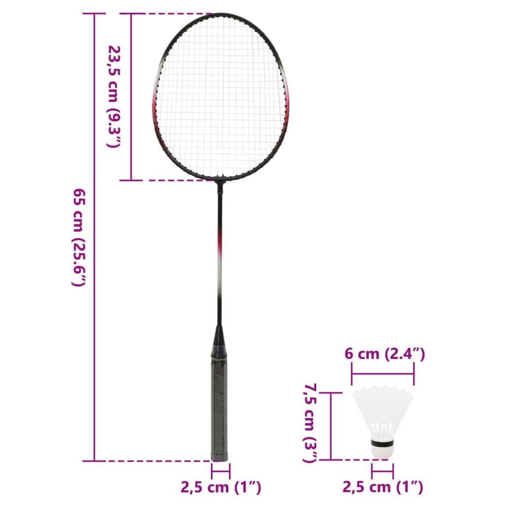 Set di 2 racchette da badminton, pallone da volo, rete 292 x 30 x 152 cm, racchetta leggera per esterni, giardino, parco, attrezzatura sportiva portatile per tempo libero, famiglia