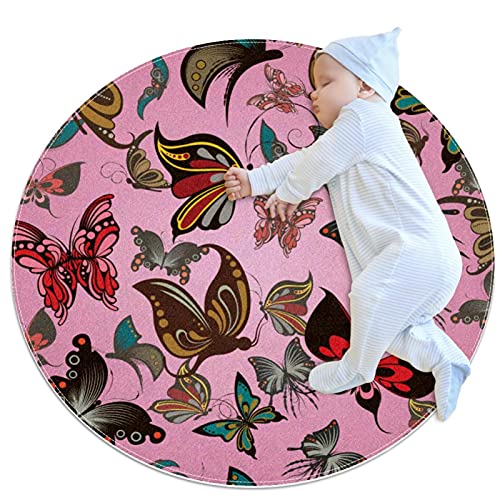 Tapis de salle de bain papillon rose pour sécuriser le sol - 2