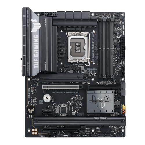 TUF GAMING B860-PLUS WIFI, Scheda Madre Intel ATX, 12+1+2+1 Fasi di Alimentazione, Slot DDR5, PCIe 5.0, 3 Slot M.2, WiFi 7, Ethernet Realtek 2.5 GB, DisplayPort, USB-C 20 Gbps, Nera - Scheda madre - Immagine 1