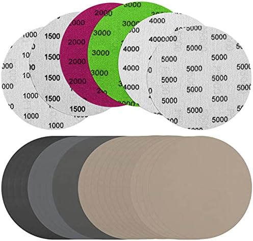 24-Piece 5-Inch Sanding Discs Assortment, 2000 To 10000 Grit, 8-Hole For Random Orbital Sanders