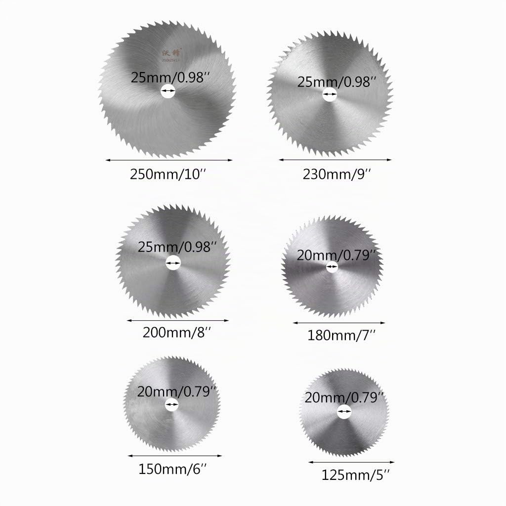 Lama per circolare ultra sottile in acciaio, 125 mm, diametro foro 20 mm, disco da taglio per lavorazione del legno