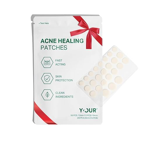 Y'OUR Mejora de los parches para el acné: parche hidrocoloide ultrafino para espinillas para la cara; purifica y alivia las imperfecciones