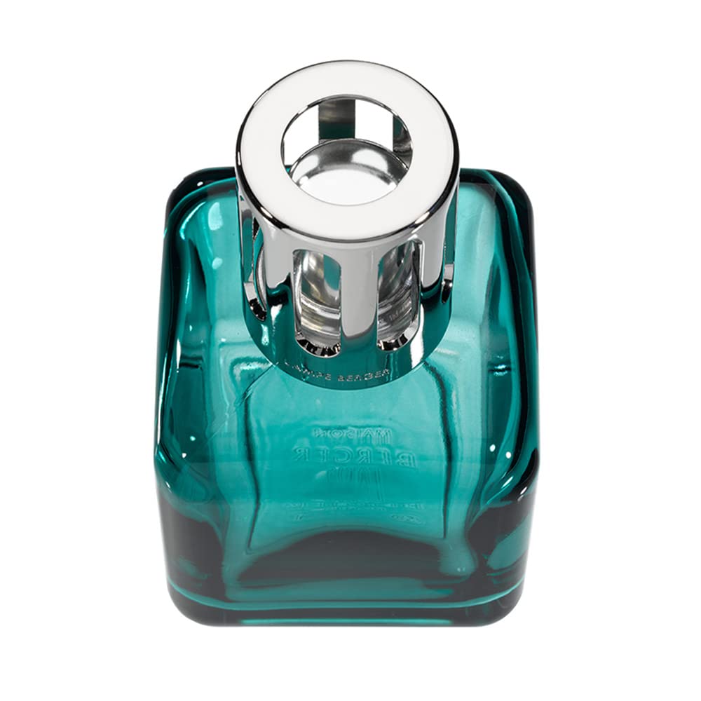 LAMPE BERGER GLACON VERT Ice Cube Green - Set con lampada in vetro verde o olio aromatico da bruciare, 250 ml