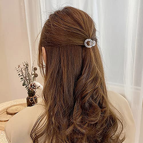 Cobahom 12 Pack Mini Hair Clips 1.2 Inch Plastic Hair Claws For Hair Styling Accessories Round Small Jaw Clamps For Women Girl's Hair Light Pink And Light Gray #TOP6