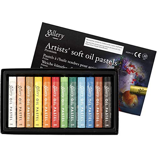 Gallery Oil Pastel Premium, thickness 10 mm, L: 7 mm, asstd colours, 12asstd