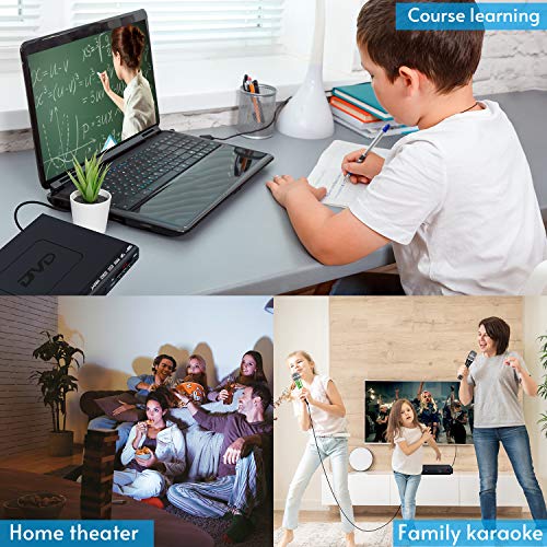 DVD Players for TV with HDMI Output, Full HD 1080p Upscaling DVD Player for Home, Plays All Formats & Regions, USB Port, Multi-Formats DVDs/CDs Supported, Remote Control and AV/HDMI Cable Included
