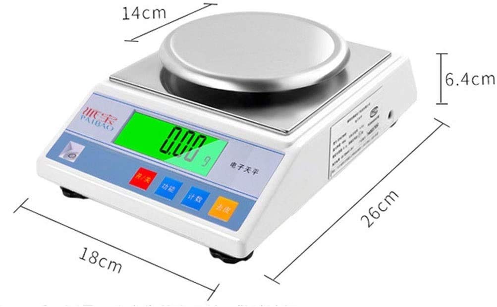 Pesaje electrónico Laboratorio electrónico Digital 0.01g Balanzas analíticas de precisión LCD para Laboratorio Joyería Farmacia Escuela Cocina
