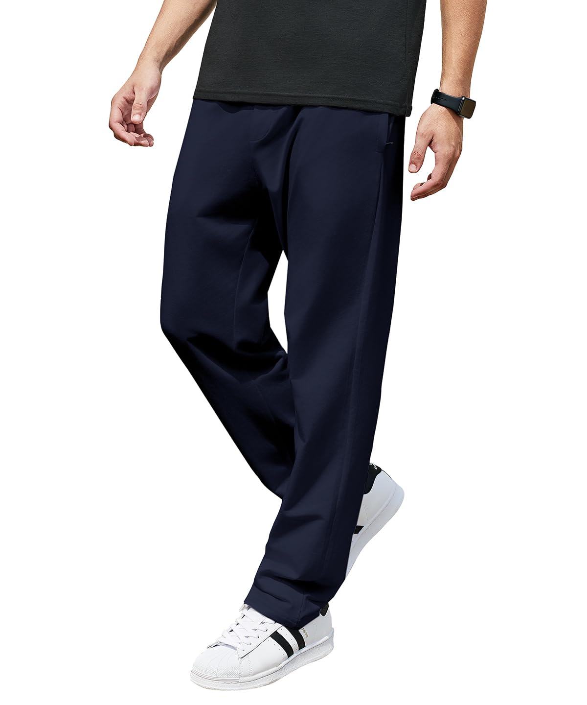 Men's Trousers, Men's Trousers with Pockets Cotton Tight Loose Fit Pants Lightweight and Comfortable