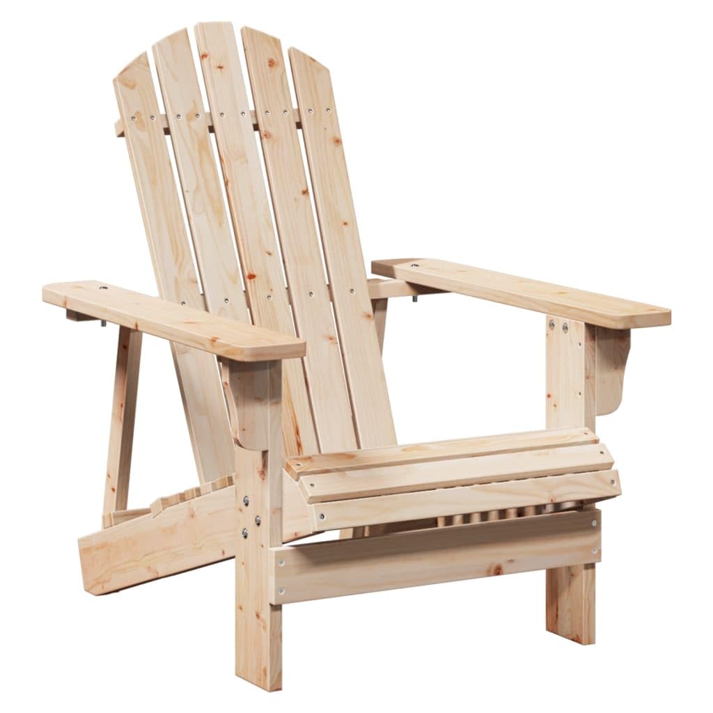 Silla Adirondack de Madera Maciza de Abeto, Silla Jardín Adirondack, vidaXL